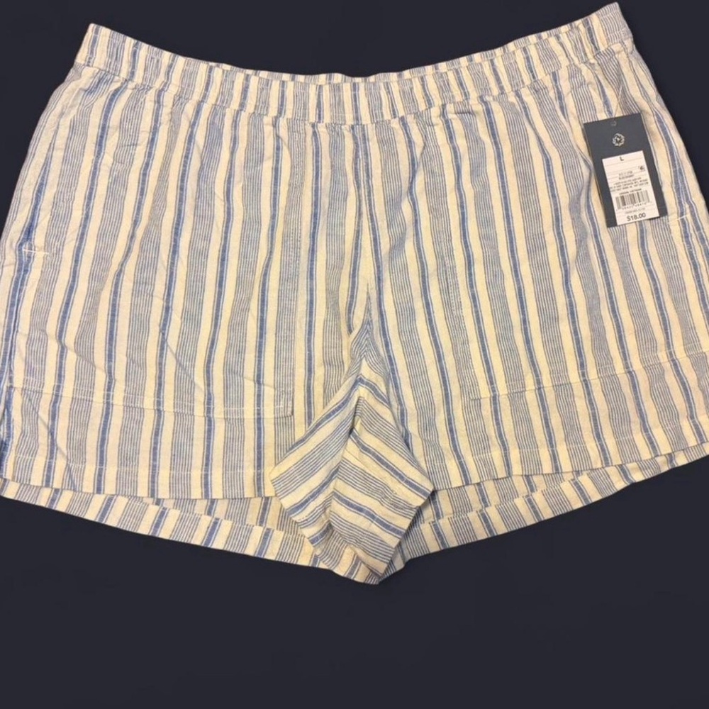 Striped Blue and White Shorts